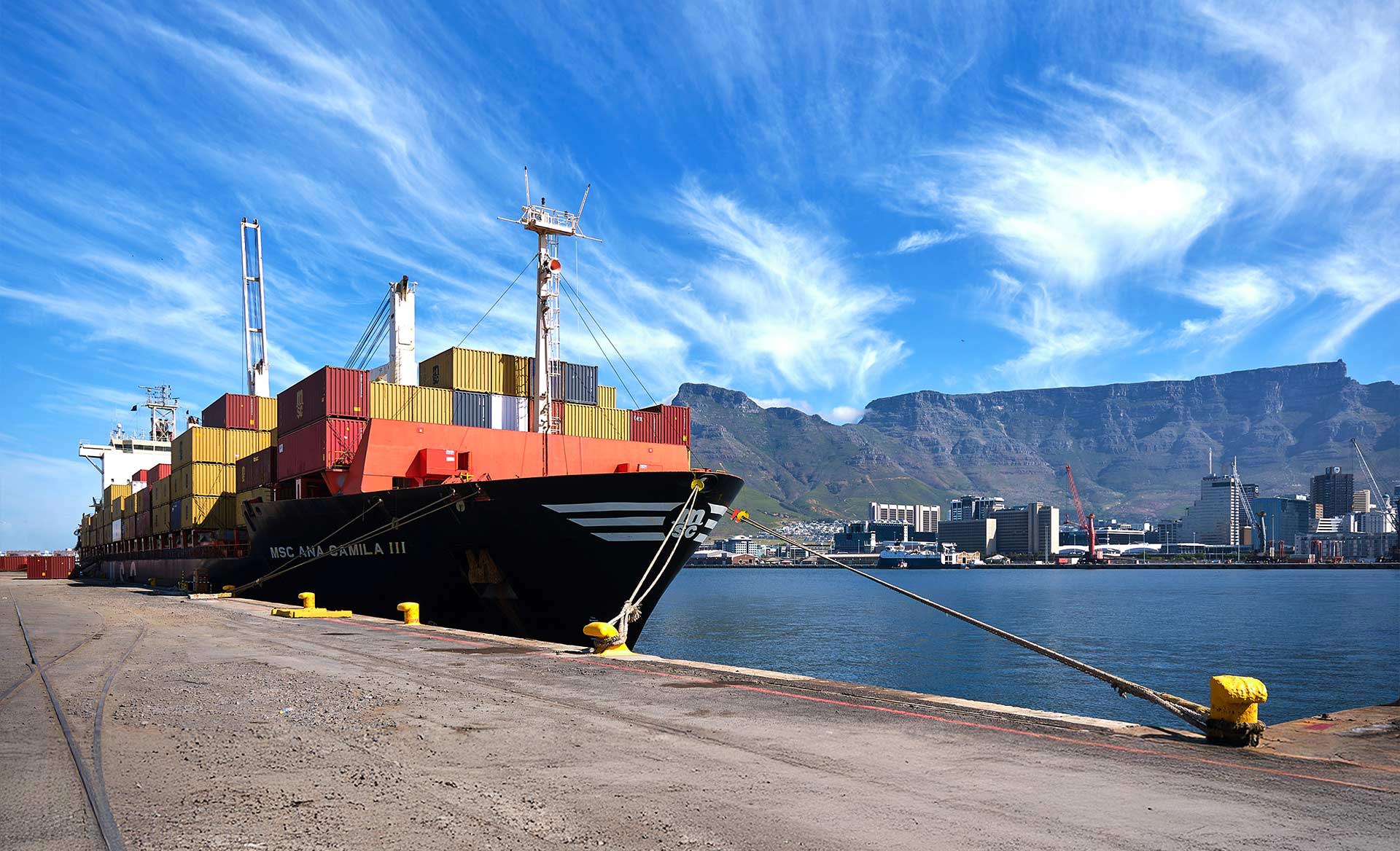 cargo ship with containers