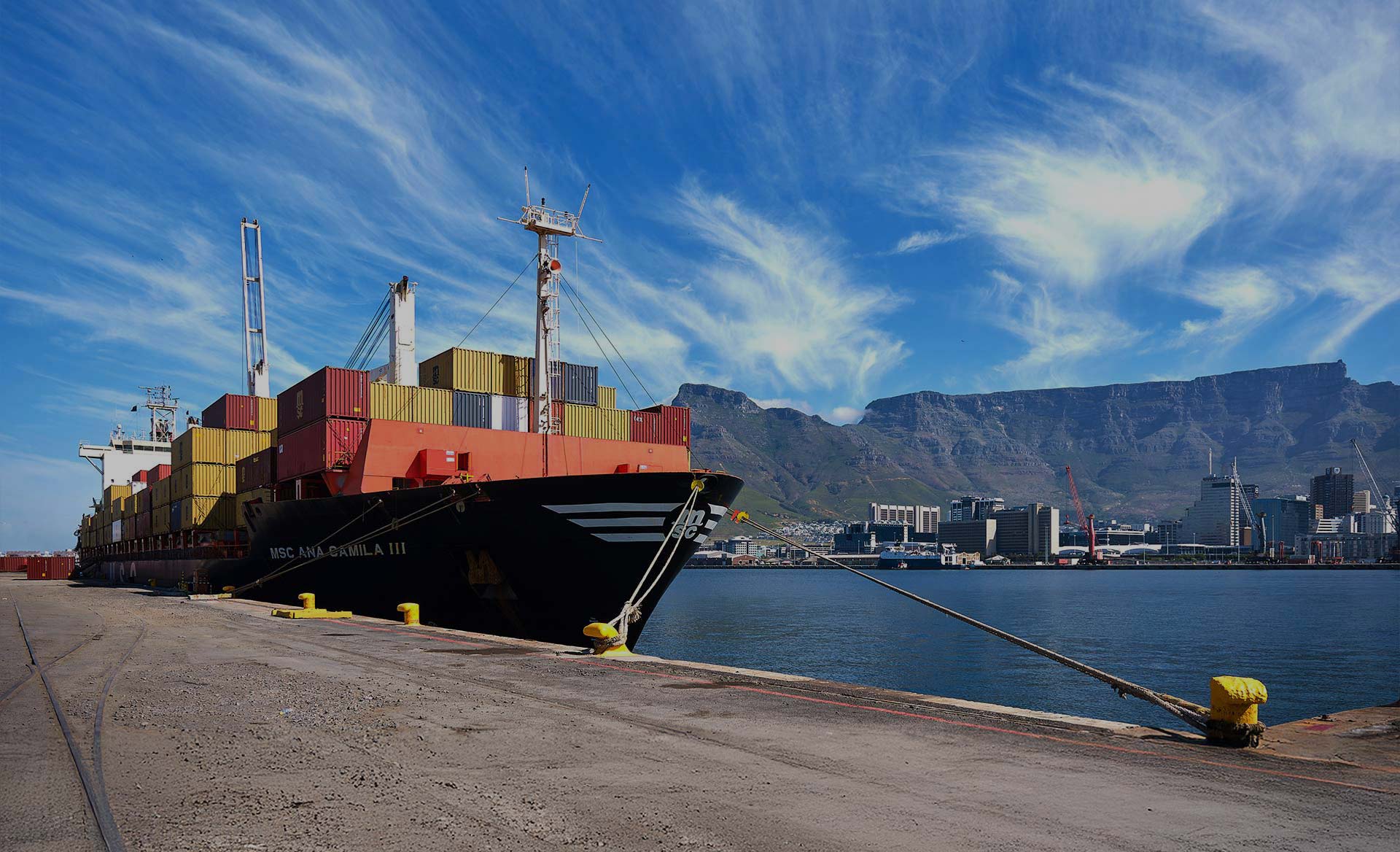 cargo ship with containers