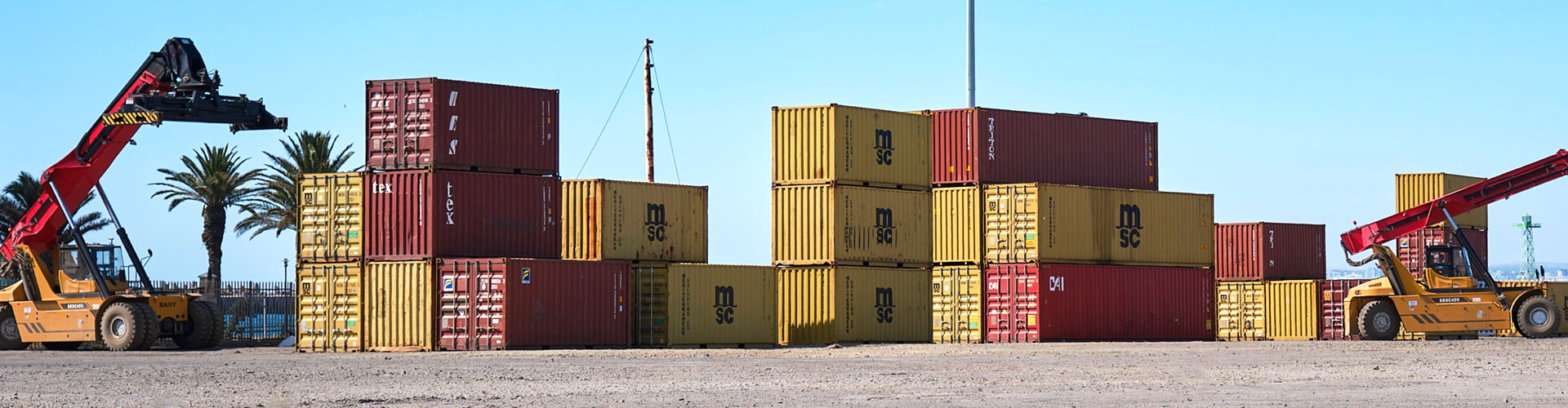 background of cargo containers